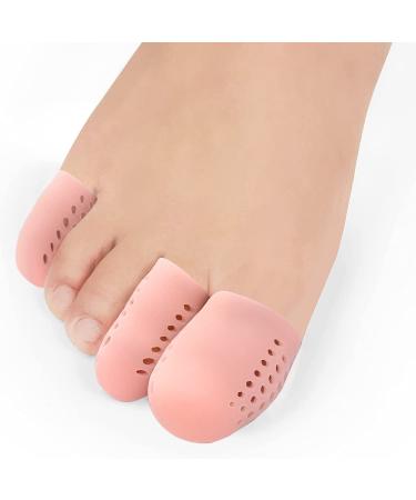14 pieces of silicone toe protection update breathable gel toe cap toe caps small toe toe cap large toe for corn bubbles and calluses.beige