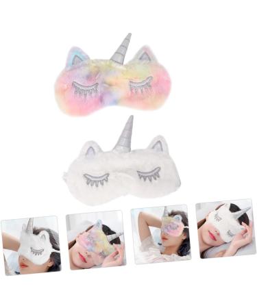 Healeved Unicorn Eye Patch Night Blindfolds - 2pcs Plush Sleeping Eye Mask for Girls - Buy Online on GoSupps.com