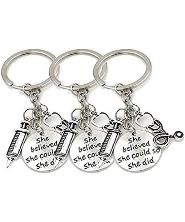 Medinc Syringe Stethoscope Keychain - Nurse Doctor Graduation Gift - Buy Online on GoSupps.com