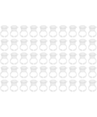 TOPINCN TOPINCN 100 Ink Ring Cups with Lid Clear Plastic Container for Pigment or Ink Suitable for Glue or Eyelash Extension Practice - Buy Online on GoSupps.com