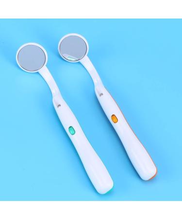 HEALIFTY 2 PCS Dental Mirror Set with LED Light Bright Oral Inspection Tool for Teeth Care (Green & Orange) - Buy Online on GoSupps.com