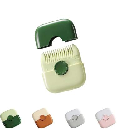 2 in 1 Hair Trimmer Hair Trimming and Arrangement 2 in 1 Bangs Trimmer Split Ends Hair Trimmer Mini Manual Hair Trimmer Comb Multifunctional Hair Trimmer Manual Hair Trimmer Comb for Women (Green)