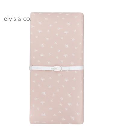 Elys & Co. Changing Pad Covers 2-Pack - 100% Jersey Cotton for Baby Girl - Rosewater Pink Design - Buy Online on GoSupps.com