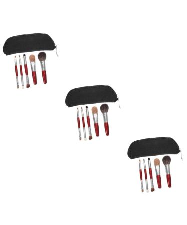 FOMIYES 3 Sets Makeup Brush with Bag Applicator Face Makeup Brush Makeup Brush for Women Girls Eyeshadow Brush Lip Brush Powder Makeup Girl's Eyeshadow Brush Cosmetics Fabric Miss The Face