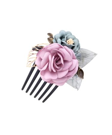 FRCOLOR 1pc Hair Insert Combs Bridal Hair Decoration Flower Wedding Hair Bridal Side Comb Japanese Hair Clip Rose Hair Clip cloth flower hair clips flower combs bride flowers manual