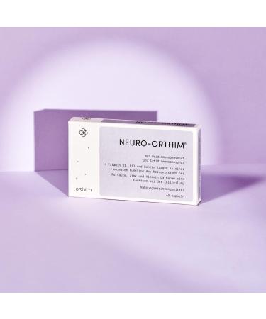 Neuro-Orthim | Uridine Cytidine & Folic Acid + B12 | Vegan Gluten-Free Lactose-Free | 80 Capsules for Nervous System Health - Buy Online on GoSupps.com