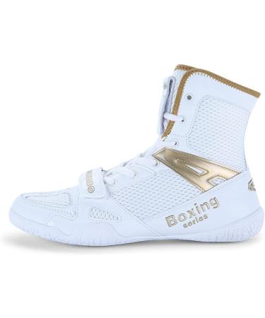 Shop Adoff Unisex Boxing Shoes - Men s & Women s Muay Thai Taekwondo & Martial Arts Training Footwear - Breathable White Gold (EU Sizes 46-47) - Buy Online on GoSupps.com