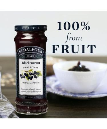 St Dalfour Blackcurrant Spread - 6 Bottles | Delicious Fruit Jam - Buy Online on GoSupps.com