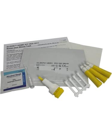Eldoncard Blood Type Test Kit - 3 Tests | ABO AB & Rh Grouping | Includes 3 Extra Lancets - Buy Online on GoSupps.com