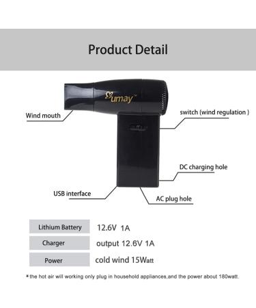 Wireless Hair Dryer Art Painting Cordless Hair Dryer Portable Travel Hair Dryer Suitable for Drying Paintings Babies  - Buy Online on GoSupps.com