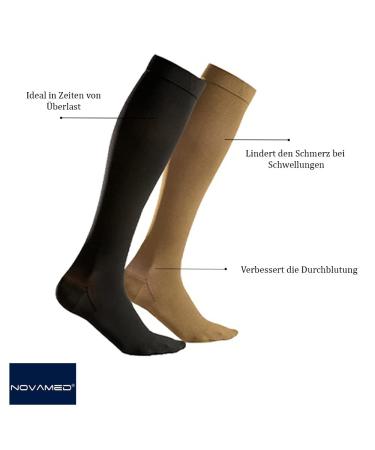 Buy Novamed Closed Toe Support Stockings - Black & Skin-Coloured | International Shipping Available - Buy Online on GoSupps.com
