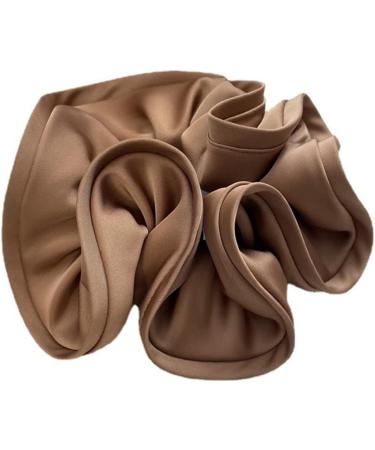 scicent Large Silk Scrunchie 2 Pieces Solid Satin Hair Ties Soft as Such Silk Elastic Scrunchie Daily Hair Bands Women's Fashion Headbands - Champagne - Buy Online on GoSupps.com