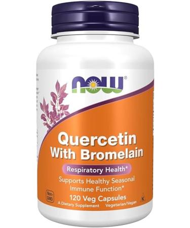 NOW Quercetin with Bromelain Veg Capsules 120 Count (pack of 1) & Supplements Selenium 200mcg Capsules 180 Count Quercetin + SUPPLEMENT Selenium 200mcg - Buy Online on GoSupps.com