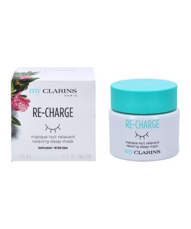 My Clarins Re-Charge Relax Sleeping Mask | 2-In-1 Hydrating and Plumping Night Cream Or Overnight Mask | Relaxes and Recharges Skin Overnight* | Healthy-Looking  Rosy Glow By Morning | Vegan | 1.7 Oz