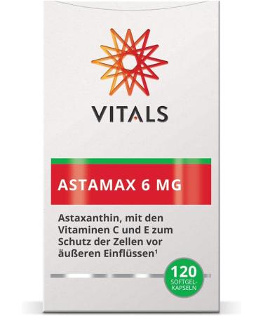 Buy Vitals Astamax 6mg Astaxanthin - 120 Softgels | Natural Algae Formula with Vitamins C & E | Premium Quality by Astareal - Buy Online on GoSupps.com