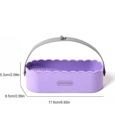 Makeup Brush Drying Rack 4 in 1 Multipurpose Makeup Brush Cleaning Bowl Makeup Brush Cleaning Mats Drying Rack Basket Makeup Tool Drying Rack for Brush Eyeliner Pencil Art Purple - Buy Online on GoSupps.com