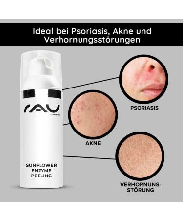 Rau Cosmetics Enzyme Peeling 50ml | Sunflower Oil Facial Cleanser with Vitamin C & E - Chemical Exfoliation - Buy Online on GoSupps.com