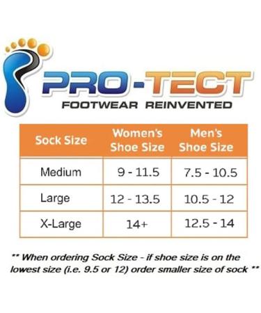 Pro-Tect Unisex Diabetic Copper Compression Over The Calf Socks - X-Large Black | Made in the USA | 1 Pair - Buy Online on GoSupps.com