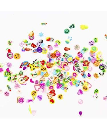 SUKPSY 1000 Pcs Mini Colorful Nail Art Slices - Fruits, Animals, Flowers Charms for DIY Crafts and Phone Case Decoration - Buy Online on GoSupps.com