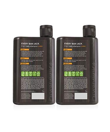 Every Man Jack Citrus 2-in-1 Shampoo + Conditioner Twin Pack - 27oz - Buy Online on GoSupps.com
