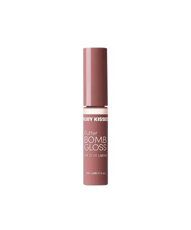 Ruby Kisses Butter Bomb Gloss - Flirty Natural Nude Lip Gloss with Vitamin E | 7.8mL - Buy Online on GoSupps.com