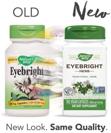 Nature's Way Eyebright Herb 860 mg - 100 Vegan Capsules for Eye Health - Buy Online on GoSupps.com
