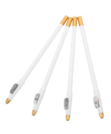 MAGICLULU Lot de 4 Set de Crayons Mine Fine Blancs pour Barbe et Sourcils avec Taille-crayon Int gr Crayon de Pr cision tanche Longue Tenue pour Maquillage Homme et Coiffure