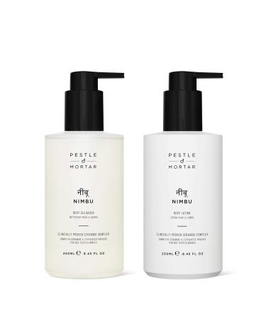 Pestle & Mortar Nimbu Body Ritual gift set- Bodycare for women/men Body lotion & wash set Nourishing & Refreshing