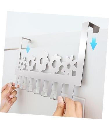Yardenfun 1pc Door Hook Punch Row Hook Clothes Rack Decorative Coat Hook Towel Hooks Hat Stainless Steel - Buy Online on GoSupps.com