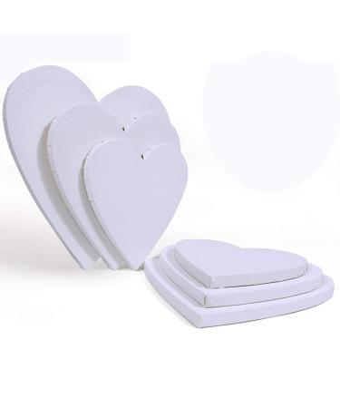 Painting Canvas Panel Boards  Heart-Shaped Artist Canvas Boards  6Pcs/Set Cotton Stretched Primed Blank Canvas Panels for Students Artist Hobby Painters Beginners