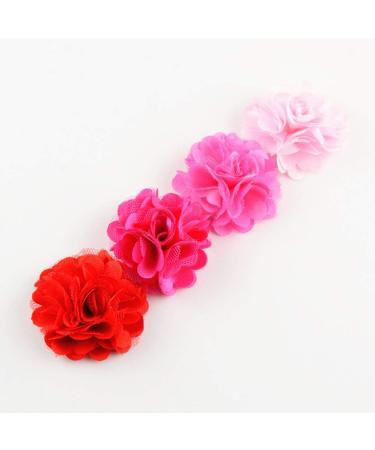 BIPY 4pcs 5cm Pinks Female Dogs Collars Flowers Charms Slides Flowers Bows For Cat Puppy Small Medium Dog Grooming Accessory - Buy Online on GoSupps.com
