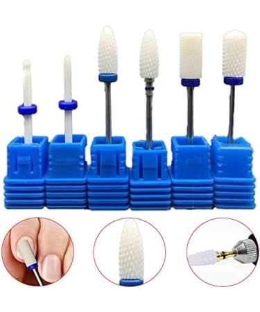 M1 Ceramic Nail Art Burr Drill Bits Professional Tungsten Carbide Ceramic Nail File for Filing Acrylic Nails Gel Nails Down Removing Cuticle Tools - Buy Online on GoSupps.com