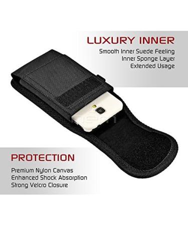 Golden Sheeps Military Grade Heavy Duty Holster - Compatible with Flip Phones & Smartphones - Rugged Nylon Canvas Case with Belt Clip - Up to 4.25x2.25x0.85 - Buy Online on GoSupps.com