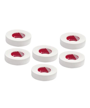 POPETPOP 6rolls Eyelash Tape Eyelashes Grafting Tape Lash Extensions Tape Lash Extension Tapes Fabric Tape False Under Eye Tapes Polyolefin Film Elasticity White Extension Band 5x1.2cm White