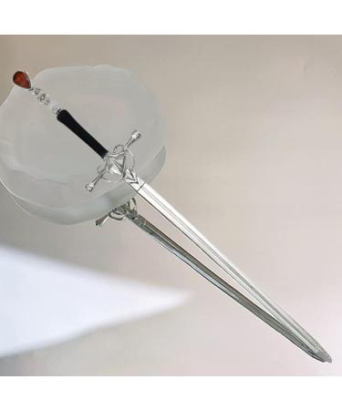 2 PACK Chinese Sword Tassel Hair Accessories Sticks for Women Buns with Hair Gems Sword (Silver) - Buy Online on GoSupps.com