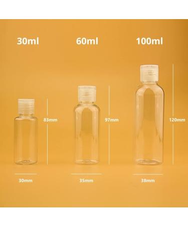 DRAGON SLAY 100ml Reusable Travel Bottles for Toiletries Set Mini Size Compact Containers for Shampoo and Conditioner Flexible Plastic Clear/Transparent Flip Cap 6 Pack 100ml (6 Pack) - Buy Online on GoSupps.com