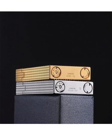 Classic Flip-Top Side-Slide Ignition Butane Torch Lighter Metal Gas-Filled Retro Men's Lighter Suitable For Candles Cigars Indoor And Outdoor High-End Men's Dad Husband Gift high-end Business Gift Gold 2 - Buy Online on GoSupps.com