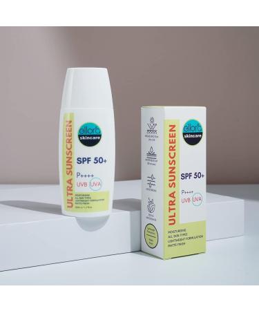 ULTRA SUNSCREEN For FACE (50ml) SPF 50+ P++++ I Very High UVA UVB Protection - with Beta Glucan - Moisturizing Anti-Ageing - Water-Resistant (upto 80 min) Lightweight Formulation NO WHITE CAST - Buy Online on GoSupps.com