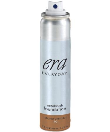 ERA Everyday Aerobrush Foundation Makeup  R9 Toasted Chestnut  2.25 Ounce R9 Toasted Chestnut 2.25 Ounce (Pack of 1)