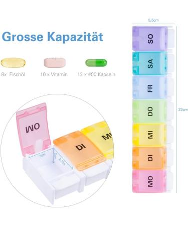 BUG HULL 7-Day Pill Box with 7 Compartments Easy to Open Rainbow Design | International Shipping Available - Buy Online on GoSupps.com