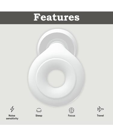 Reusable Noise-Suppressing Earplugs - 3 Layers for Sleep Work & Travel | Pure White - Buy Online on GoSupps.com