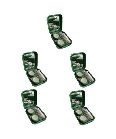 Healvian 5 sentences Contact lens container Small plastic container Mirror film Small contact lens holder Local storage case portable holder make-up mirror etui container travel