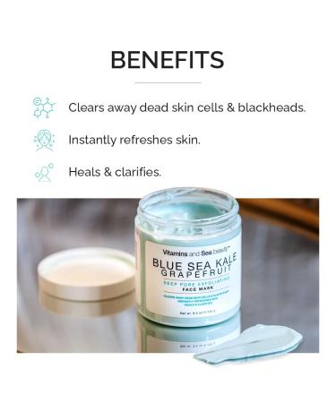 Sea Beauty Exfoliating Face Mask - Deep Pore Cleansing with Blue Sea Kale and Grapefruit - 8.5 Fl Oz - Buy Online on GoSupps.com