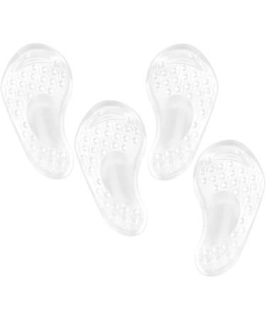 4 Pairs Silicone Arch Massage Insoles - Metatarsal Pads for Women - Anti-Slip Grip Half Shoe Inserts - High Heel Toe Protectors - Transparent 13x6.5cm - Buy Online on GoSupps.com