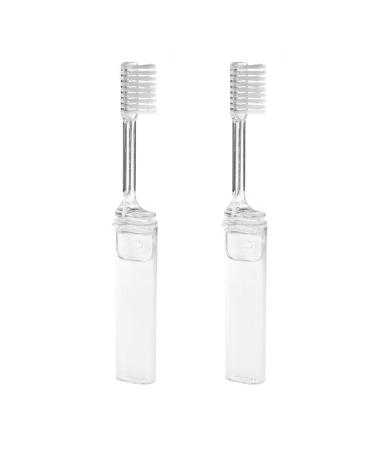 Foldable toothbrush with soft bristles multifunctional portable accessories for home bedroom dormitory soft bristles 2 pieces