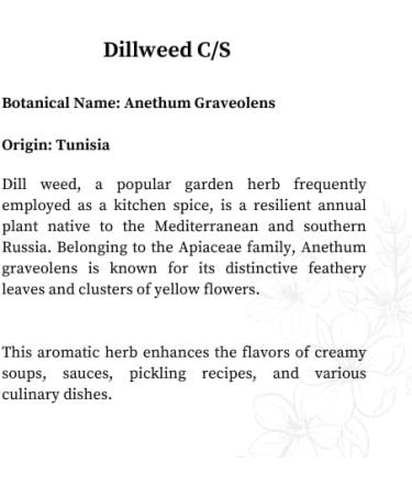 Dillweed C/S (114 G) - Buy Online on GoSupps.com