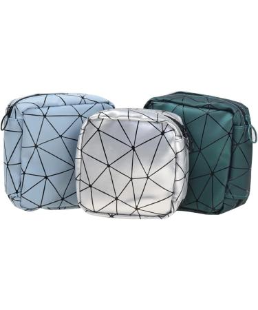 KNISUM 3 Piece Sanitary Napkin Storage Bag Set for Women - Portable Menstrual Cup Pouch & Pad Bags in Green, Blue, White - Ideal for Feminine Hygiene - Buy Online on GoSupps.com