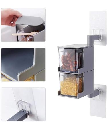 WALFREW Spice Jars Multilayer Paste-Seasoning Kitchen Spice Jars Storage Bottles Hanging Rotating Condiments Dispenser Flavoring Box (B) - Buy Online on GoSupps.com
