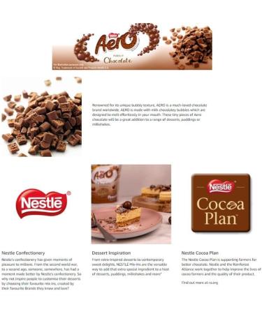 Aero Mix-in - 500g - Nestle Inclusions - Tiny Sprinkles of Aero Bubbly Chocolate - Buy Online on GoSupps.com