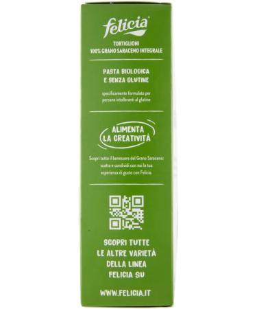 Felicia Tortiglioni di Grano Saraceno Integrale pasta with 100 organic buckwheat organic and naturally glutenfree pack of 340 g + Italian Gourmet Polpa di Pomodoro 400 g can 14 - Buy Online on GoSupps.com
